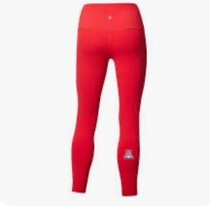 Lululemon Align Red Leggings with University of Arizona leg decal, Size 8
